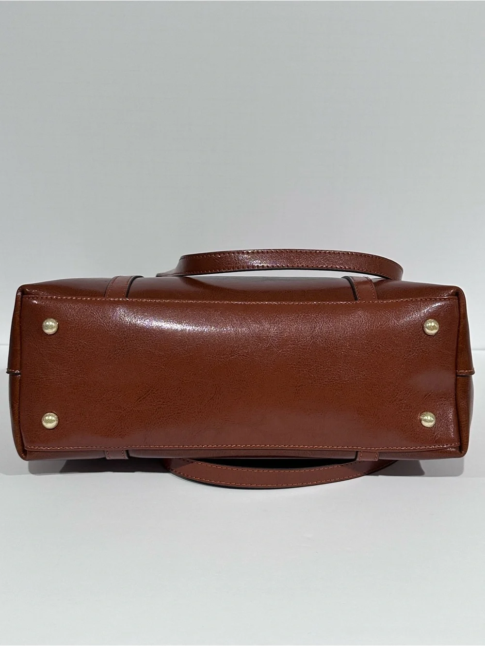 Kattee Vintage Genuine Leather Brown Tote Bag w/ Crossbody Strap